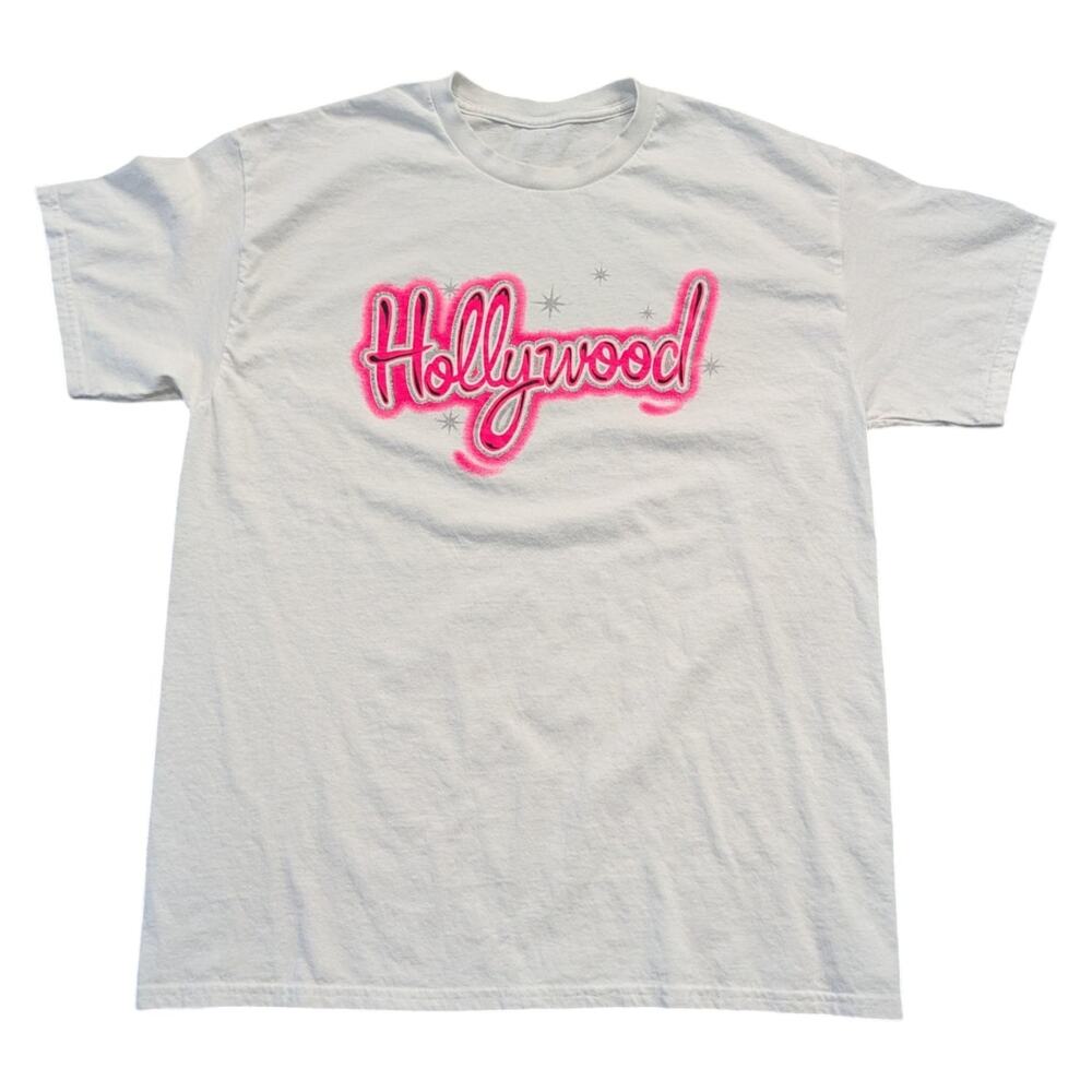 Y2K Neon Pink Hollywood Short Sleeve T shirt
